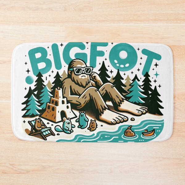 Item preview, Bigfoot's Enormous Footprint - Sasquatch Wilderness Art designed and sold by The-Library.