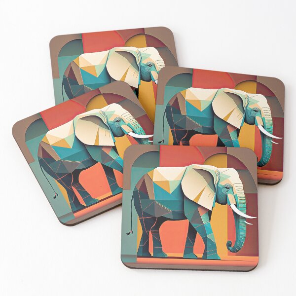Item preview, Explore Simplistic & Minimalistic African Elephant Art designed and sold by ArtificialGenes.
