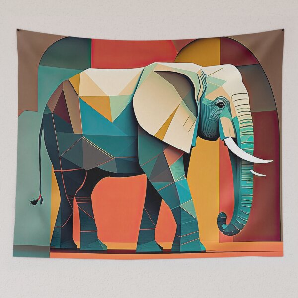 Item preview, Explore Simplistic & Minimalistic African Elephant Art designed and sold by ArtificialGenes.
