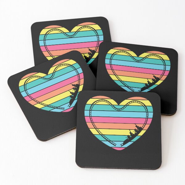 Item preview, Roller Coaster Heart Rainbow Amusement designed and sold by MooonTees.