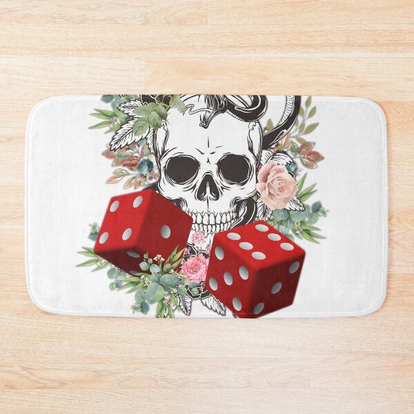 Item preview, Dice and skull with flowers designed and sold by InverseArt.