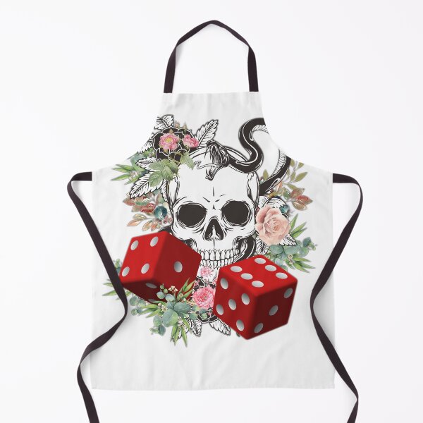 Item preview, Dice and skull with flowers designed and sold by InverseArt.