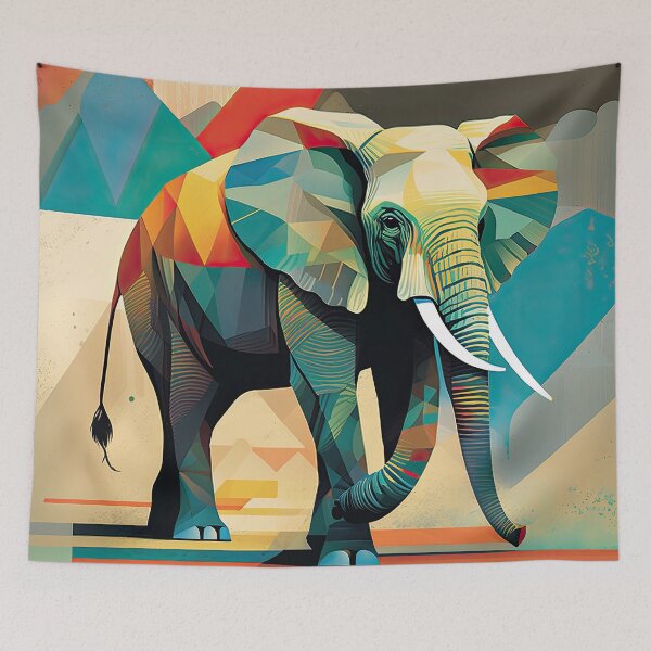 Item preview, Explore Simplistic & Minimalistic African Elephant Art designed and sold by ArtificialGenes.