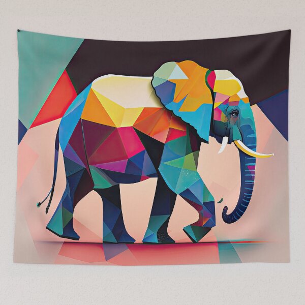 Item preview, Explore Simplistic & Minimalistic African Elephant Art designed and sold by ArtificialGenes.