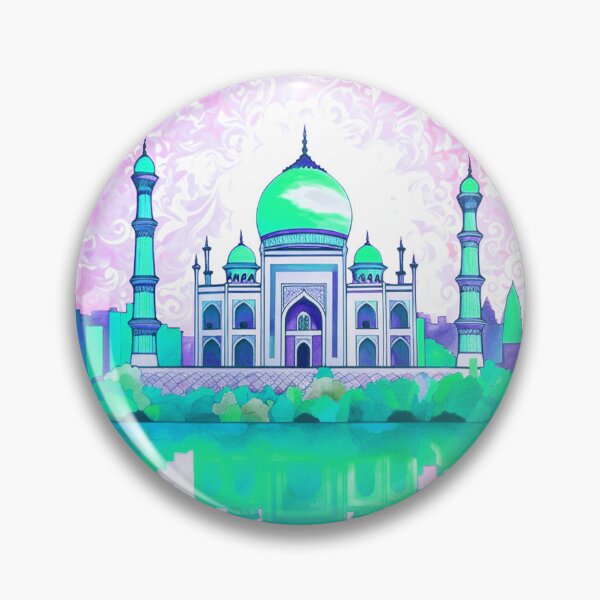 Item preview, The Taj Mahal, India, Turquoise, AI Generated Art - An Iconic Monument and Beautiful Tomb designed and sold by studioSharonKay.