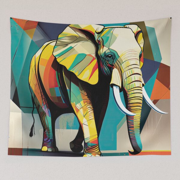 Item preview, Explore Simplistic & Minimalistic African Elephant Art designed and sold by ArtificialGenes.