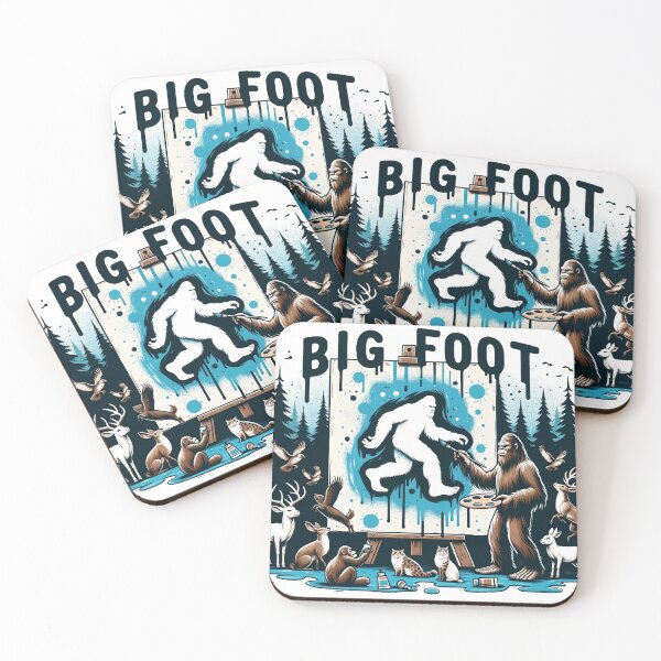 Item preview, Bigfoot's Enormous Footprint - Sasquatch Wilderness Art designed and sold by The-Library.