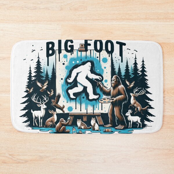 Item preview, Bigfoot's Enormous Footprint - Sasquatch Wilderness Art designed and sold by The-Library.