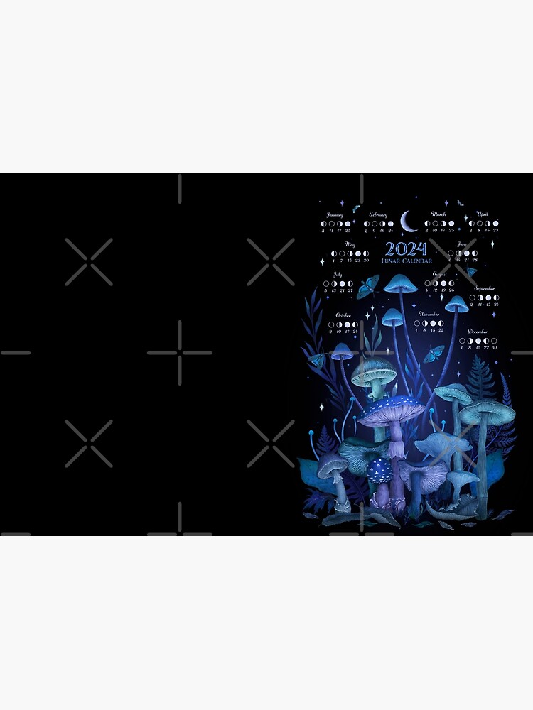 Thumbnail 3 of 3, Journal, 2024 Enchanting Mushrooms Luna Calendar designed and sold by episodicDrawing.