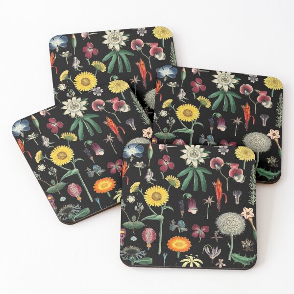Item preview, Éclat Botanique Collection Vintage modern 1799 Floral Garden Pattern Dark designed and sold by Coastal Garden Design Studio.