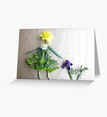 Daffodil with her scottie dog, Iris Greeting Card