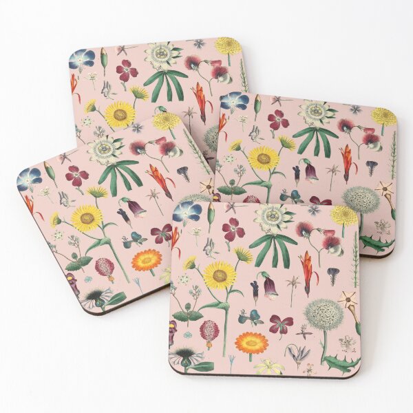 Item preview, Éclat Botanique Collection Vintage modern 1799 Floral Garden Pattern Pink designed and sold by Coastal Garden Design Studio.