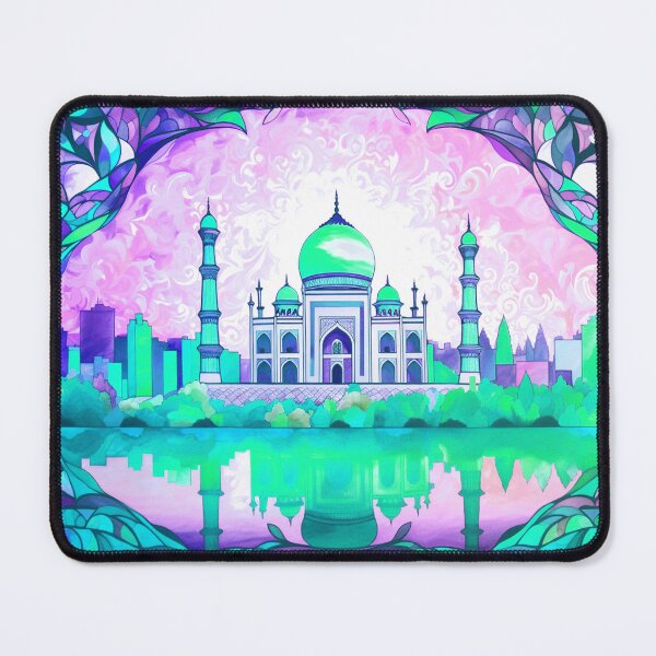 Item preview, The Taj Mahal, India, Turquoise, AI Generated Art - An Iconic Monument and Beautiful Tomb designed and sold by studioSharonKay.