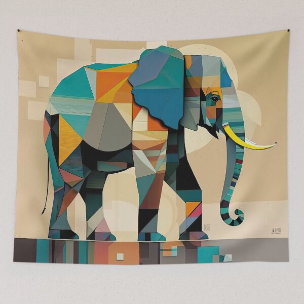 Item preview, Explore Simplistic & Minimalistic African Elephant Art designed and sold by ArtificialGenes.