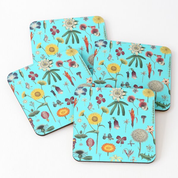 Item preview, Éclat Botanique Collection Vintage modern 1799 Floral Garden Pattern Blue designed and sold by Coastal Garden Design Studio.