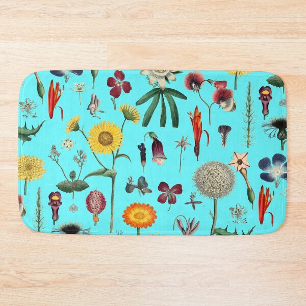 Item preview, Éclat Botanique Collection Vintage modern 1799 Floral Garden Pattern Blue designed and sold by Coastal Garden Design Studio.