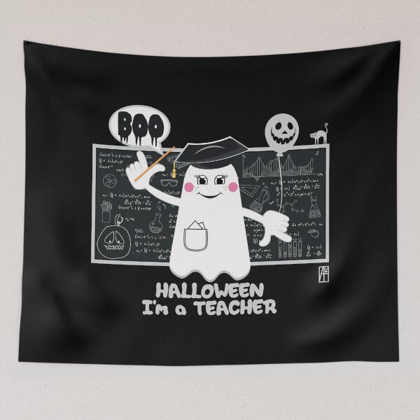 Item preview, BOO Lady Teacher dressed as a GHOST - cute Halloween designed and sold by ArtProjectShop.