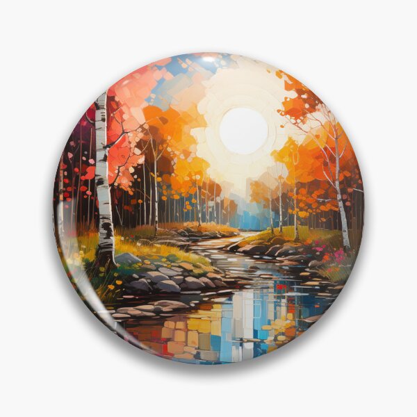 Aperçu de l'œuvre Terre des bouleaux arc-en-ciel La nature à son meilleur Impression abstraite créée et vendue par FoxTreeDesign.