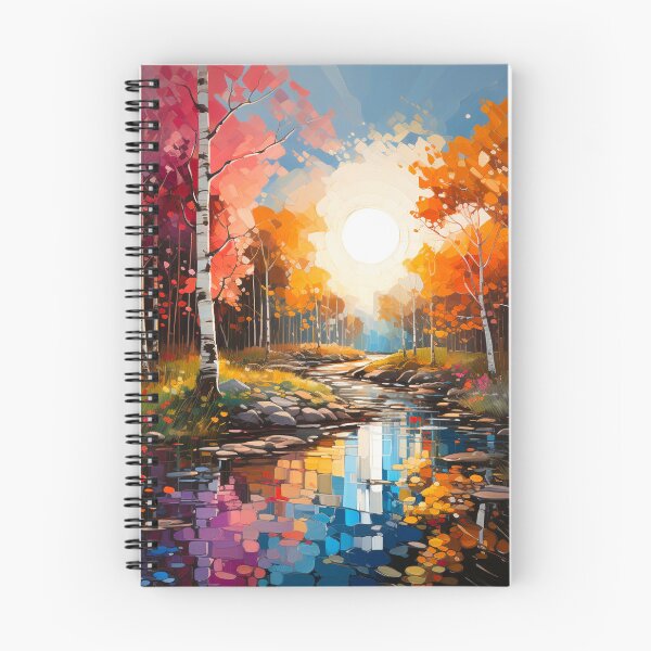 Item preview, Land Of The Rainbow Birch Trees Nature At It’s Best Abstract Print  designed and sold by FoxTreeDesign.