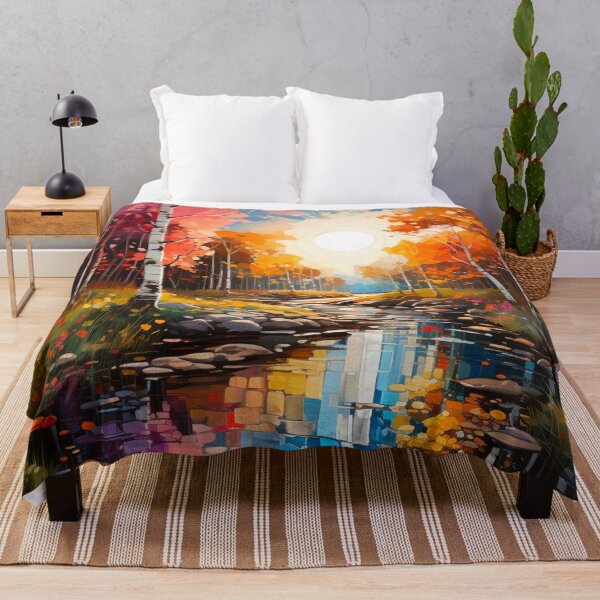 Item preview, Land Of The Rainbow Birch Trees Nature At It’s Best Abstract Print designed and sold by FoxTreeDesign.