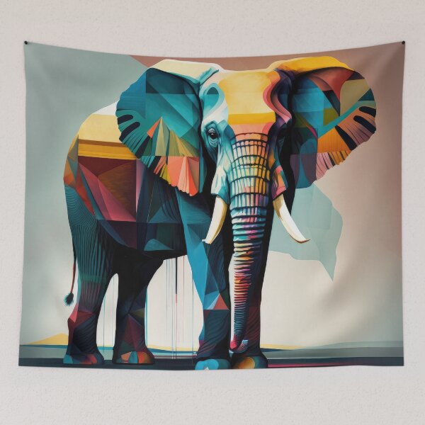 Item preview, Explore Simplistic & Minimalistic African Elephant Art designed and sold by ArtificialGenes.