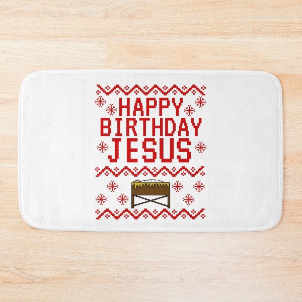 Item preview, Happy Birthday Jesus, Ugly Christmas Nativity Church Funny designed and sold by doodlerob.