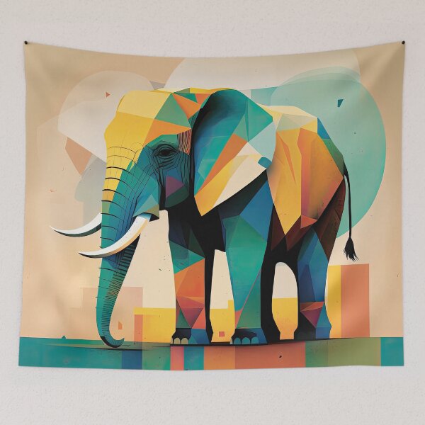 Item preview, Explore Simplistic & Minimalistic African Elephant Art designed and sold by ArtificialGenes.