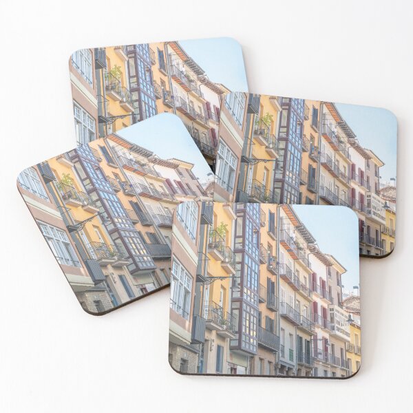 Item preview, Street in Pamplona Spain art print - pastel architecture street and travel photography designed and sold by Christa Stroo Photography.