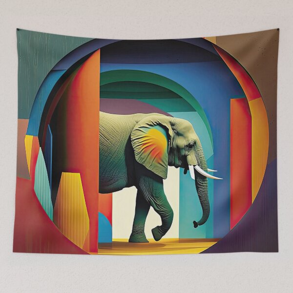 Item preview, Explore Simplistic & Minimalistic African Elephant Art designed and sold by ArtificialGenes.