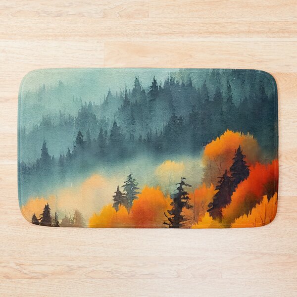 Item preview, Colorful Autumn Landscape Watercolor 05 designed and sold by Red Witch Art.