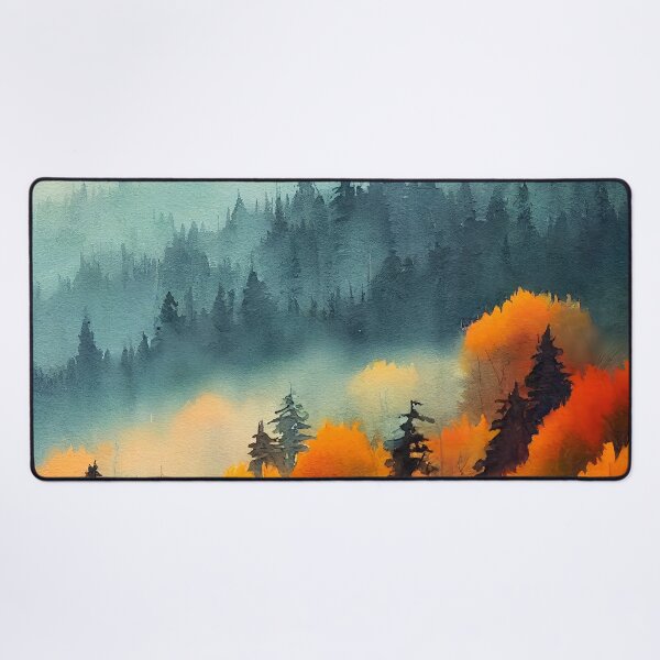 Item preview, Colorful Autumn Landscape Watercolor 05 designed and sold by Red Witch Art.