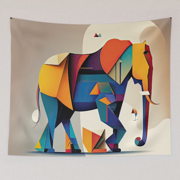 Item preview, Explore Simplistic & Minimalistic African Elephant Art designed and sold by ArtificialGenes.