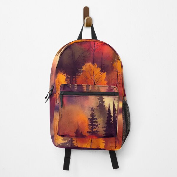Item preview, Colorful Autumn Landscape Watercolor 06 designed and sold by Red Witch Art.