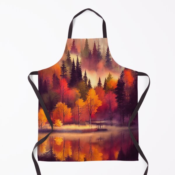 Item preview, Colorful Autumn Landscape Watercolor 06 designed and sold by Red Witch Art.