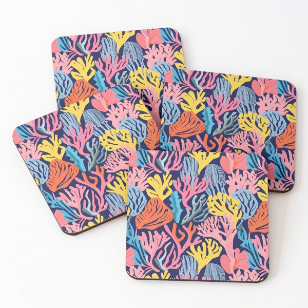 Item preview, Sea Corals Pattern designed and sold by QUOTABLE STICKERS.