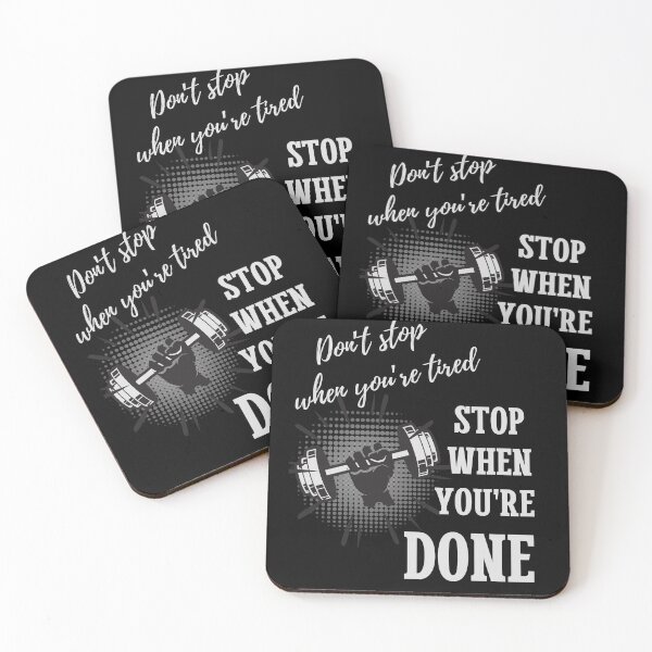 Item preview, Motivational saying, stop when you're done designed and sold by Reflect33.