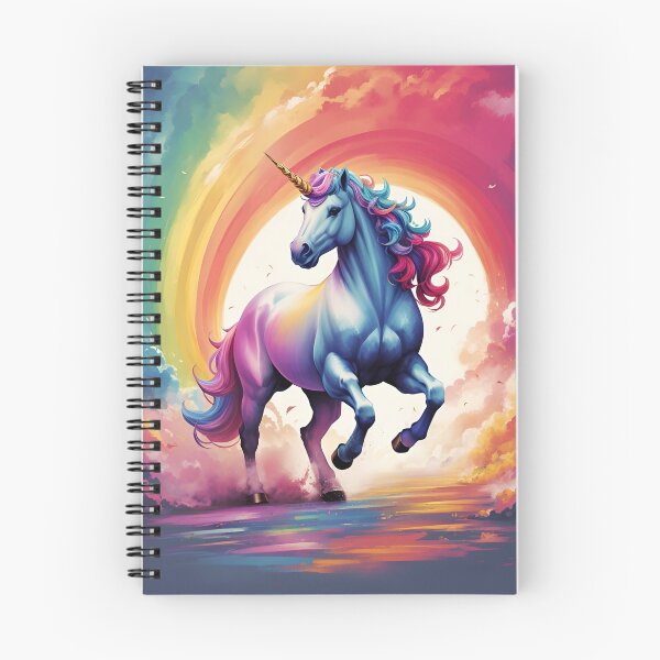 Item preview, Majestic Unicorn against the Rainbow designed and sold by ArtVibeInk.