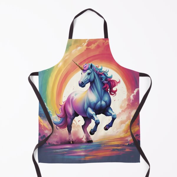 Item preview, Majestic Unicorn against the Rainbow designed and sold by ArtVibeInk.