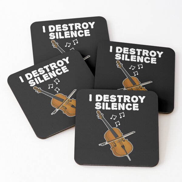 Item preview, Cello, I Destroy Silence, Cellist String Musician Funny designed and sold by doodlerob.