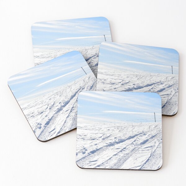 Item preview, A snowmobile track in a field designed and sold by Claude Laprise.