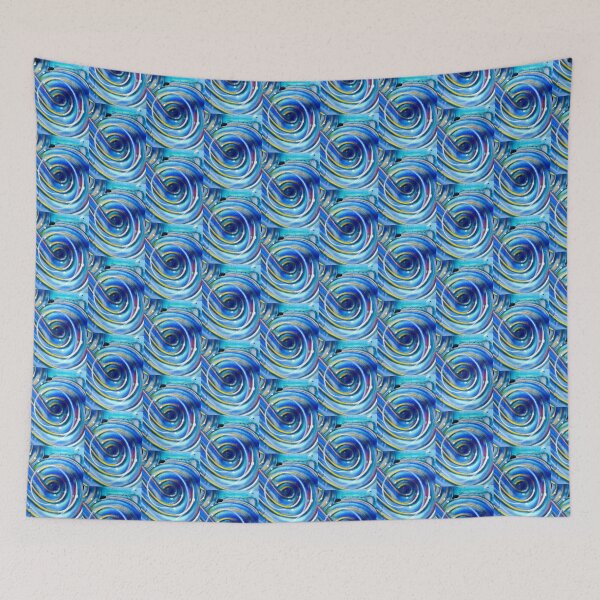 Item preview, Graffiti art lover lines abstract blue art wall  designed and sold by Tropical Blood.