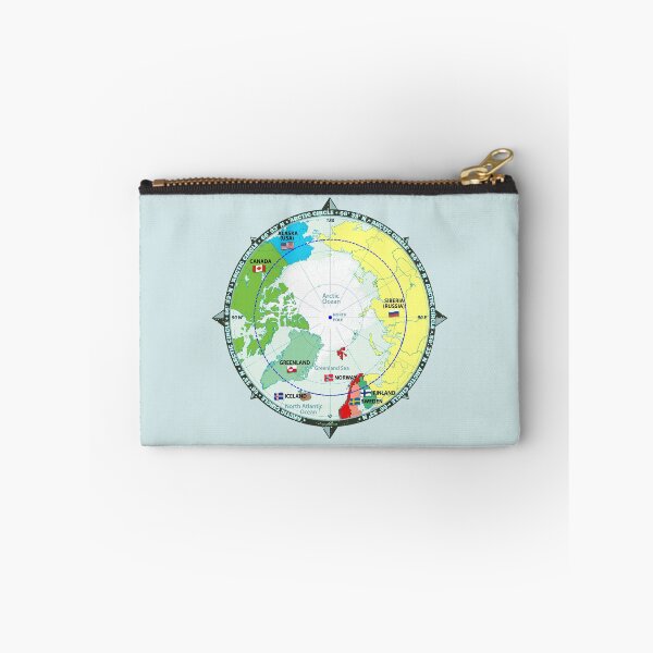 Item preview, Arctic Circle North Pole Map Sticker T-Shirt 01 designed and sold by OuterShellUK.