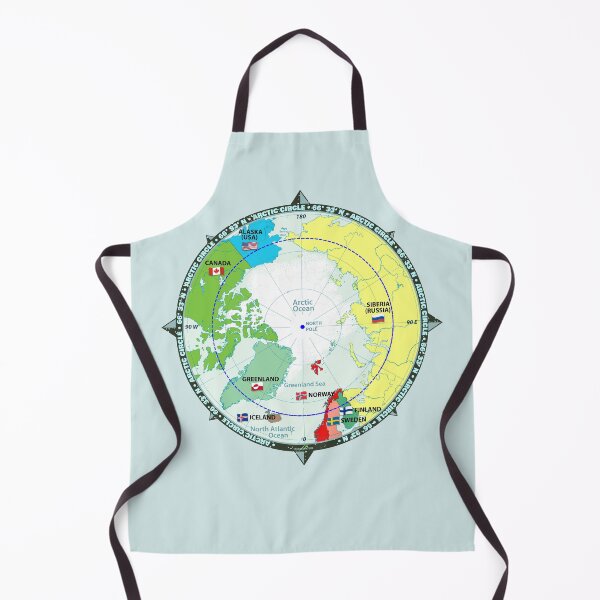 Item preview, Arctic Circle North Pole Map Sticker T-Shirt 01 designed and sold by OuterShellUK.