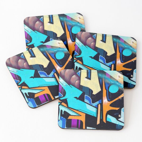 Item preview, Abstract colorful graffiti textures lines cool wall art  designed and sold by Tropical Blood.