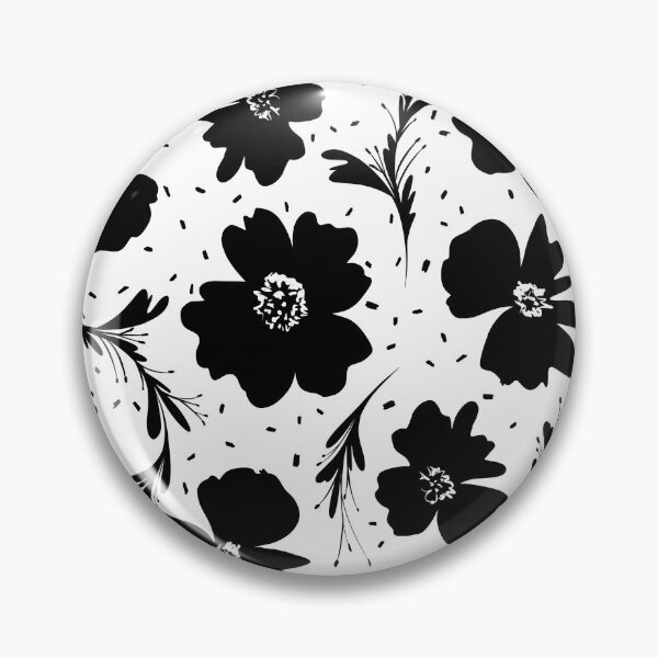 Item preview, black and white floral design designed and sold by cemreyigitsahin.