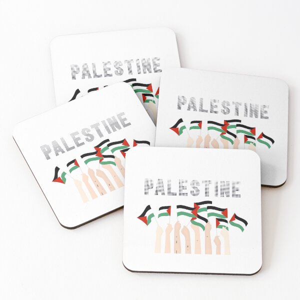 Aperçu de l'œuvre Drapeau de la Palestine : Palestine libre, soutenez la Palestine créée et vendue par Robo-toons.
