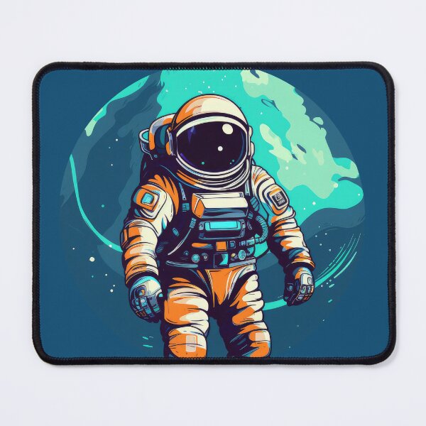Item preview, Drawing of an astronaut in space. Duotone. designed and sold by robrad.