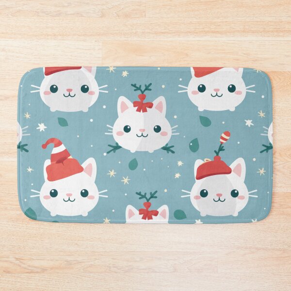 Item preview, Kawaii christmas kitten Merry Catmas Sweet Kittens Best retro Kawaii designed and sold by OliveAndSnow.