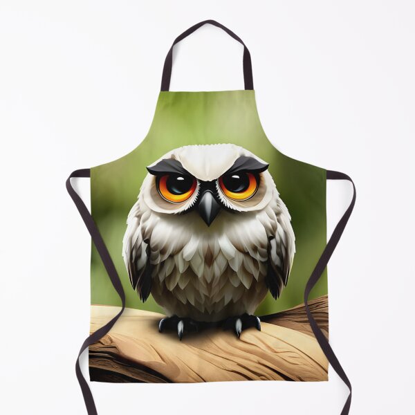 Item preview, Cute Grumpy Owl, cartoon drawing, Ai Generated Art designed and sold by ACC .