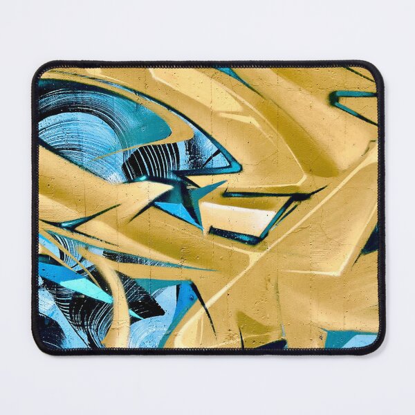 Item preview, Graffiti wall art wall art blue abstract yellow designed and sold by Tropical Blood.